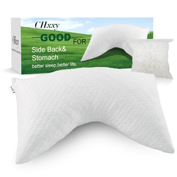 Подушки з подрібненого пінного матеріалу з ефектом пам&39яті регульована висота, ортопедична підтримка для сну на боці/спині, зняття тиску на шийний відділ хребта, можна прати в пральній машині (розмір queen-size), білі