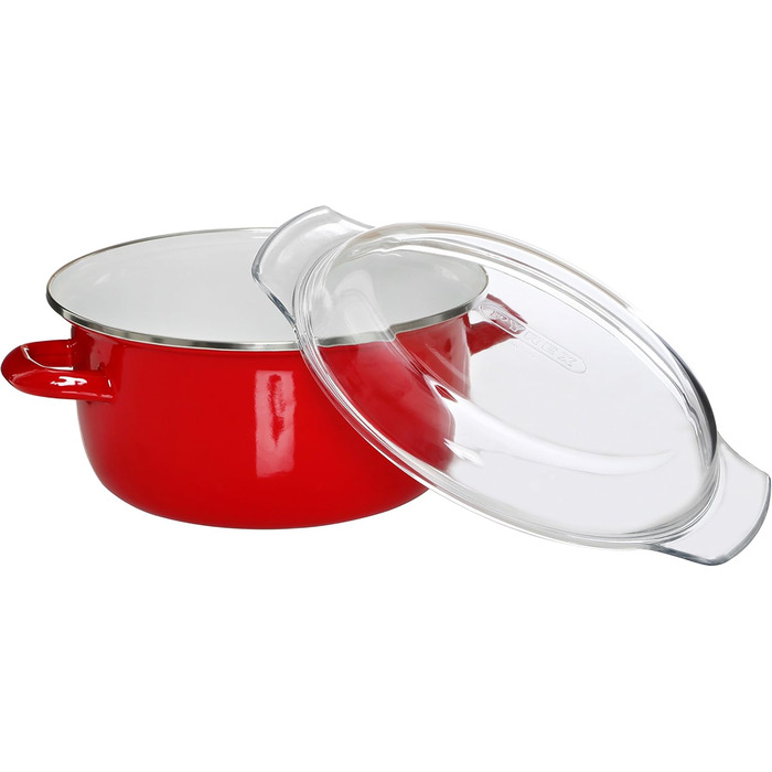 Фритюрниця Premier Housewares 102114 Deep Fryer, емальована, 5 літрів, червона, 33 x 27 x 16 см Червона фритюрниця