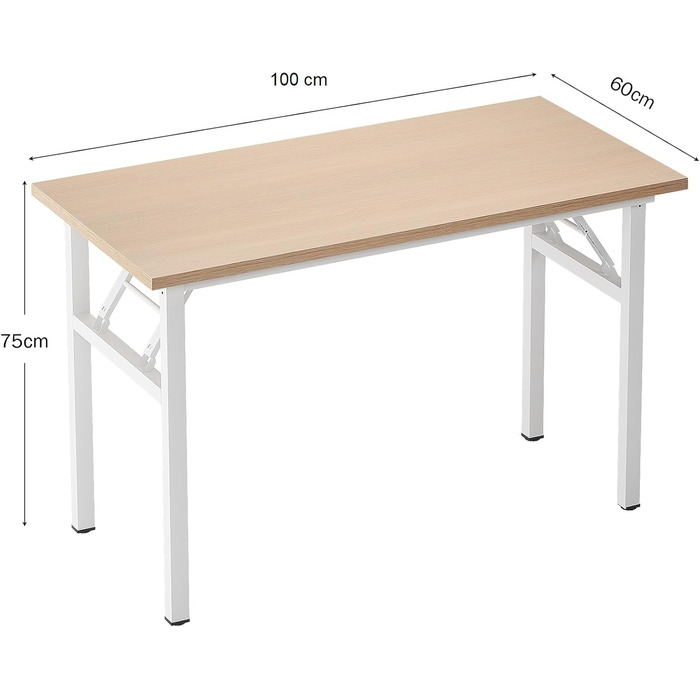 Складаний комп&39ютерний стіл 100 x 60 x 75 см ПК стіл письмовий стіл офісний стіл робоча станція для домашнього офісу використання обідній стіл конференційний стіл 100 см x 60 см рожевий дуб