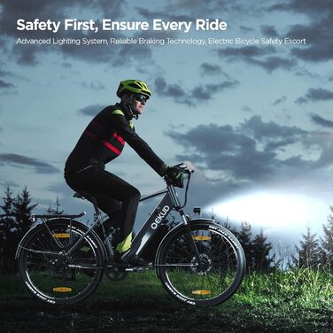 Електровелосипед для жінок/чоловіків, 26 дюймів/27,5 дюймів, з літій-іонним акумулятором 36 В 13 Аг, двигуном 250 Вт, запас ходу до 100 км у гібридній моделі 27,5 дюймів, сріблястий