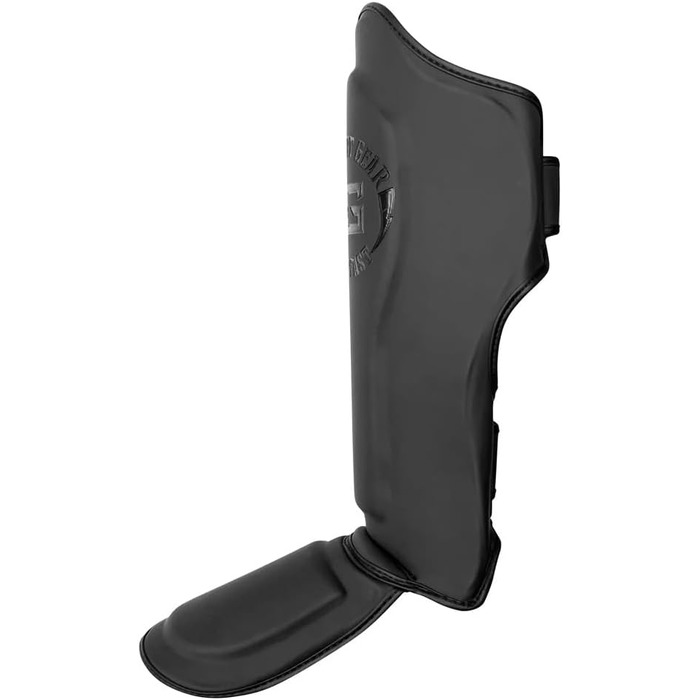 Щитки для гомілок JOYAGEAR для кікбоксингу - Дитячі - Чорні - Розмір L - Захист гомілок для спарингу в бойових мистецтвах - Захист ніг Щитки для гомілок для кікбоксингу - Виготовлені вручну з мікрофібри, металу та шкіри