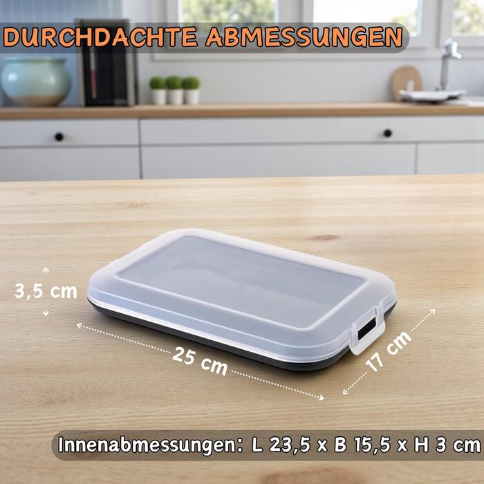 Набір із 6 контейнерів для делікатесів із вбудованим підносом, контейнер для зберігання продуктів, харчовий контейнер, коробка для делікатесів, штабелюється, без BPA, кухонне начиння, пластик, різні кольори 16