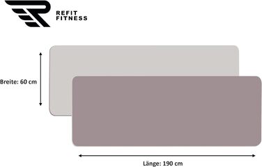 Килимок для йоги 190 x 60 x 0,6 см GeckoGrip & Sensi-Plus TPE Килимок для йоги Нековзний Нетоксичний Ремінь для перенесення - Спортивний килимок для гімнастики Спорт - Виберіть свій колір зараз Килимок для йоги Dusty Pink Marble