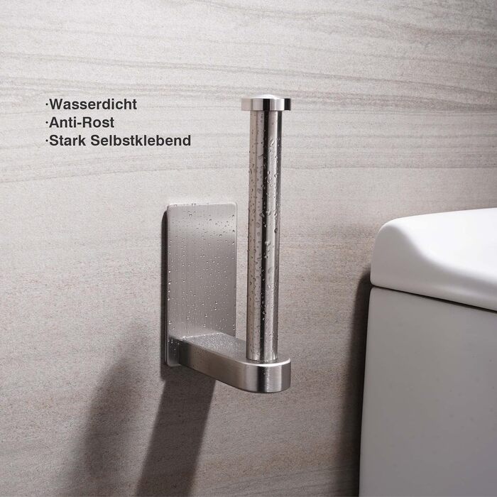 Тримач для туалетних рулонів Без свердління Самоклеючий Тримач для туалетних рулонів з нержавіючої сталі Тримач для туалетних руло