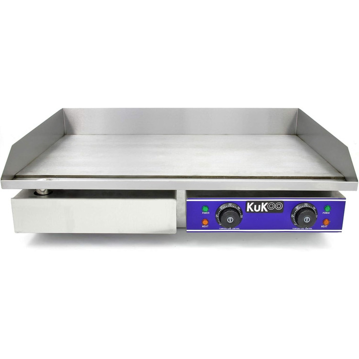 Електричний кейтеринг Гриль Тарілка Гастрономічна сковорода Електричний гриль з нержавіючої сталі Плита гастрогриль Чавун Планча Електричний гриль Стіл Стіл Гриль Гладка пластина гриля Контроль температури Ємність для крапель