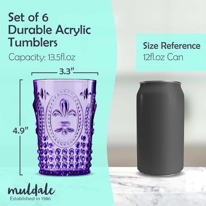 Елегантний дизайн в стилі бароко, акрилові стакани, посуд для напоїв, можна мити в посудомийній машині, набір з 6 багаторазових, у