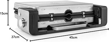 В-1, Настільний гриль, Пластини для гриля, Можна мити в посудомийній машині, 2100 Вт, 2-