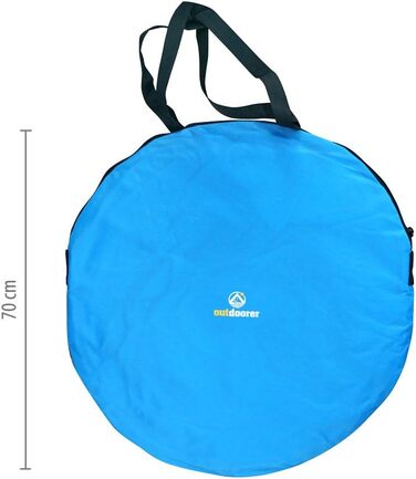 Намет-пляжний намет outdoorer Pop-up Zack Premium - що вкладається з захистом від сонця UV 80, пляжний, вітрозахисний, синій