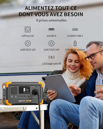 Портативна електростанція pecron E300LFP, сонячний генератор на LiFePO4 акумуляторі ємністю 288 Втгод, виходи CA 600 Вт, генератор живлення для подорожей/кемпінгу/відпочинку на природі/екстрених ситуацій