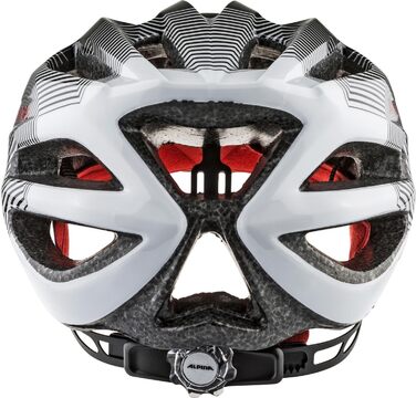 Амортизуючий, легкий та стабільний велосипедний шолом зі світлодіодом для дітей, чорно-біло-червоний, 50-55 см, 2.0 -