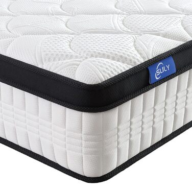 Матрац 140x200 см, висота 24 см, середньої жорсткості (H3/H4), ортопедичний 7-зонний пружинний матрац 140x200 з комфортною піною, сертифікований Oeko-Tex, 480 пружин кишенькового типу на 2 м, 140x200x24 см