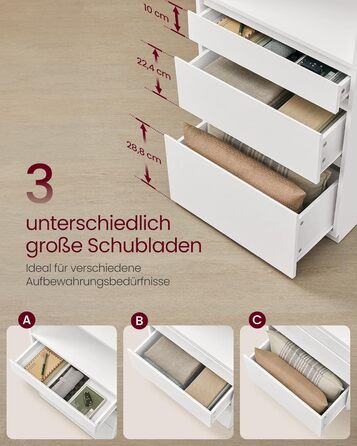 Колекція Kailyn - Книжкова шафа, Висока шафа, 3 шухляди різного розміру, Регульовані полиці, Вітальня, Спальня, Кабінет, Сучасний, Компактний, Білосніжка LBC188W01