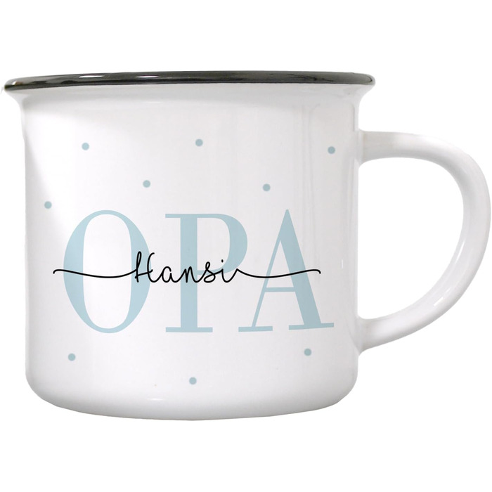 Персоналізований набір із 2 чашок Бабуся Дідусь Кераміка Ідея подарунка для бабусі й дідуся Оголошення про вагітність (Бабуся Дідусь Емальований вигляд)