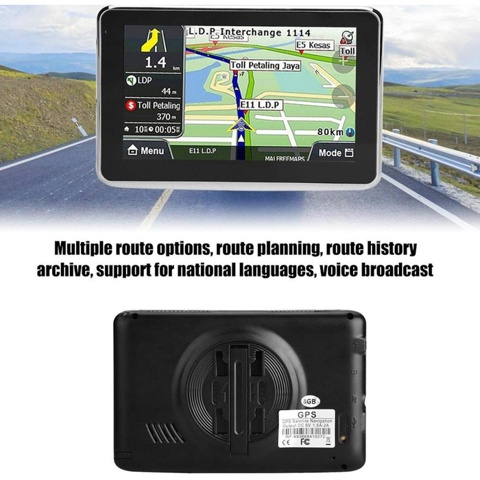 Універсальний GPS-навігатор Ymiko з 5-дюймовим сенсорним екраном, GPS-навігатор DDR256M, 8G, MP3, FM, карта Європи, 508 відео