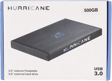 Портативний зовнішній жорсткий диск HURRICANE GD25612 500 ГБ 2,5-дюймовий USB 3.0 мобільний накопичувач для смарт-телевізора ПК ноутбука Ps4 Ps5 Xbox сумісний з Windows Mac Linux