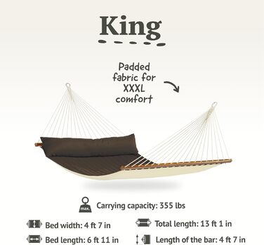 Гамак з підкладкою на жердині Kingsize Kingsize Arabica