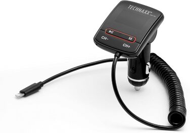 Передавач Technaxx 4594 BT з Bluetooth гучним зв'язком і зарядкою, чорний (FMT700)