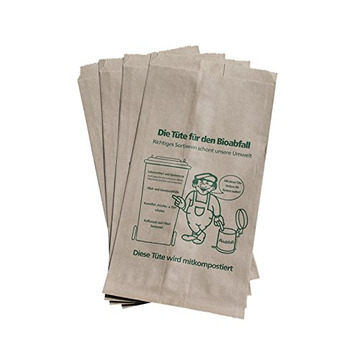 Коричневих паперових компостованих пакетів для сміття, 9,5 л, компостовані пакети для сміття, пакети для сміття, пакети для органічних відходів, 20 16 x 36 см, 200