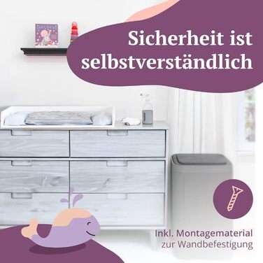 Пеленальний столик Lasse сумісний з комодом Hemnes та подібними - 80x80x10 см з дерева білого кольору - високоякісна стільниця пел