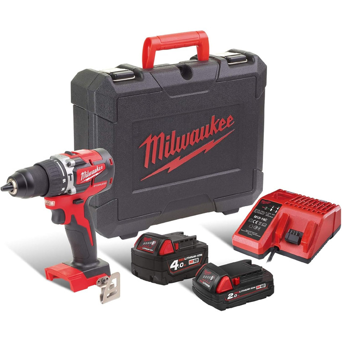 Акумуляторний ударний дриль-шуруповерт Milwaukee M18CBLPD-422C червоний