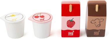 Набір молочних продуктів для ніжок &quotфреш&quot з дерева, магазинні та дитячі кухонні приналежності, 4 шт., від 3 років, 11440