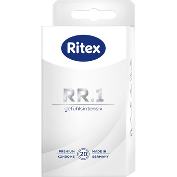 Презервативи Ritex RR.1, інтенсивні відчуття, змащені, 20 шт