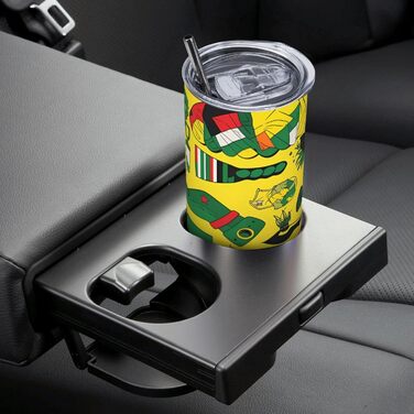 Кухоль з прямою трубочкою, ямайські елементи, принт, дорожній кухоль, підходить для кемпінгу, офісу та дому, 590 мл