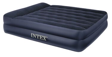 Надувний матрац Intex Pillow Rest Raised - Queen - 203 x 152 x 42 см - З вбудованим електричним насосом 203 x 152 x 42 см (Д x Ш x В) Сірий