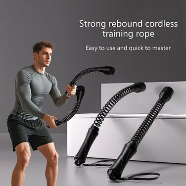 Гнучкі пружинні стрічки опору, еспандери, бойові скакалки, нарощування м&39язів, шнури, тренувальний гриф для дому, тренажерний зал, ергономічний, гнучкий, еспандер для рук, обладнання, 2 шт.