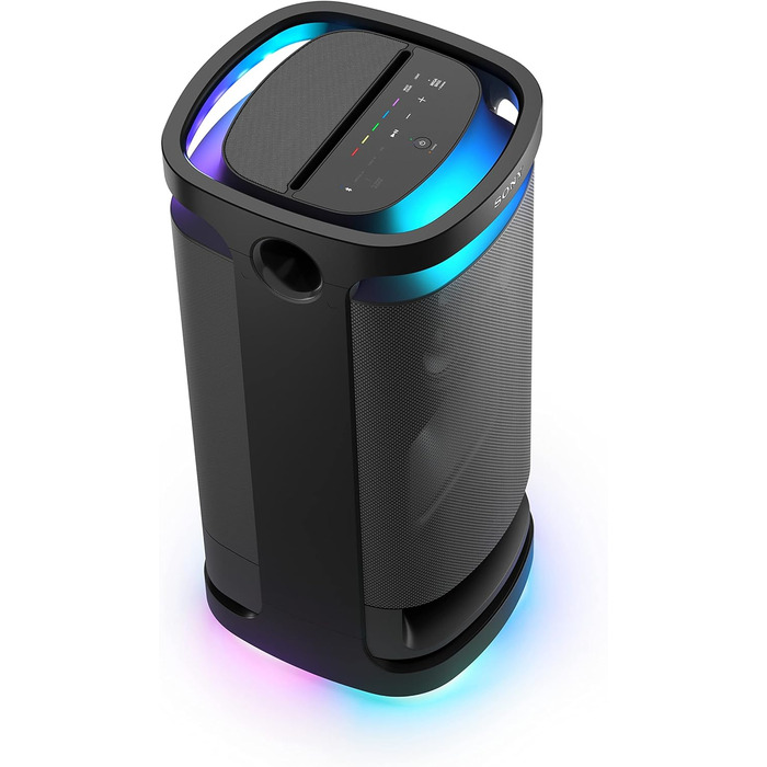 Потужна Bluetooth колонка для вечірок з всеспрямованим звуком (підсвічуванням, для використання в приміщенні і на вулиці, акумулят