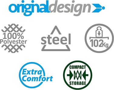 Пляжний стілець Була синій/світло-блакитний