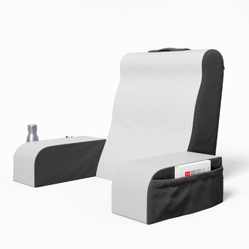 Подушка для читання Klbs Wedge, подушка для спинки ліжка, подушка з підлокітниками для телевізора, книг, ігор, для гуртожитку, спинка (сіра/біла, стандартна) стандартна сіра/біла