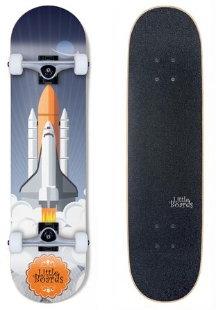 Скейтборд для дітей віком від 3 років - Повноцінна дошка для початківців 3-11 років, високоякісний дитячий скейтборд з 7-шарового клена, кулькові підшипники ABEC 5, нековзна стрічка для захоплення 3-5 років Rocket