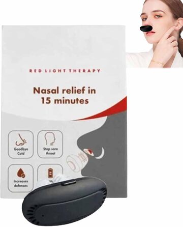 Терапія червоним світлом для носа No More Colds, терапія червоним світлом для носа Nomorecolds, назальна терапія червоним світлом Respirelief (1PCS)