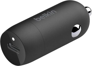 Автомобільний зарядний пристрій Belkin BoostCharge 30 Вт, USB-прикурювач, компактна модель з портом живлення USB-C, сумісний з iPh