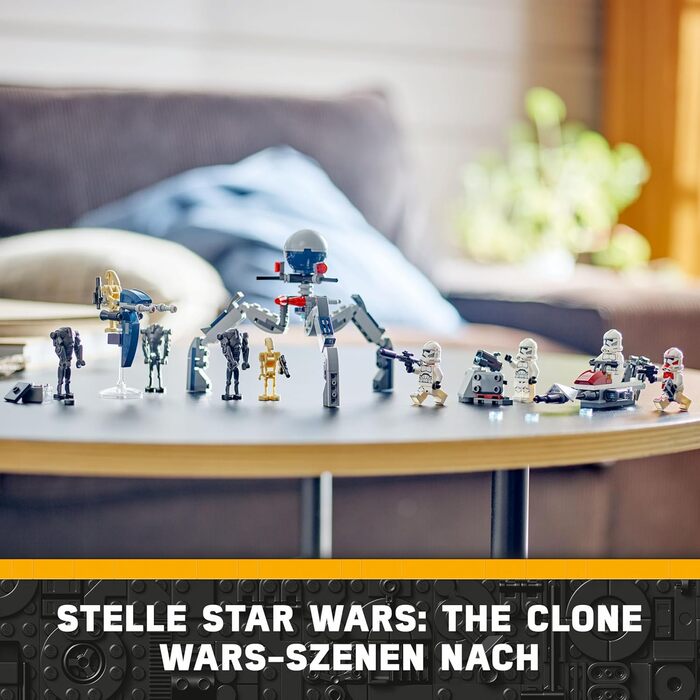 Конструктор LEGO Star Wars 75372, Бойовий Набір Клонів та Бойових Дроїдів, 215 деталей