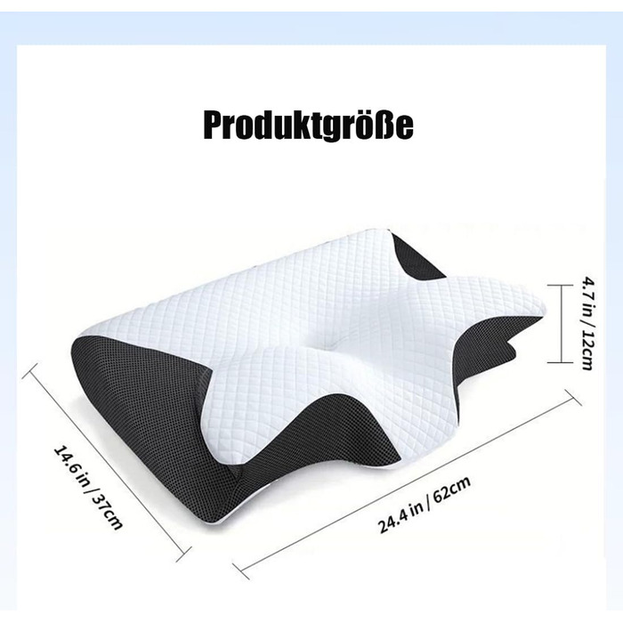 Подушка Curosleep, подушка Dreamsleepz для шиї, ергономічна подушка для шиї Dreamsleepz з контурною підтримкою для сну на боці, спині та животі, для кращого сну (A)