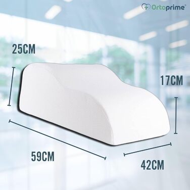 Віскоеластична подушка для ніг OrtoPrime від набряклих ніг - Покращує кровообіг - Підняття ніг - Клиноподібна подушка з піни з ефектом пам&39яті для втомлених ніг - Підтримуюча подушка для сну - Зручна подушка для позиціонування