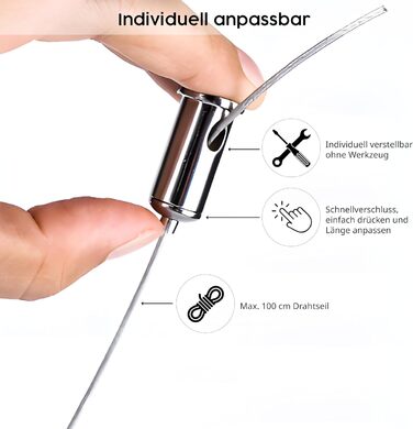 Інфрачервоний обігрівач Knighaus - стельове кріплення для стельового обігрівача Дротяний трос для інфрачервоного обігрівача