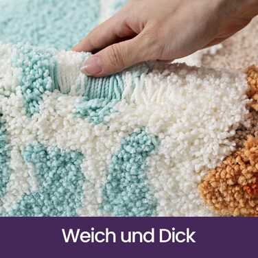 Овальний килимок для ванної кімнати DEXI 54 x 86 см, нековзний абсорбуючий килимок для ванної з візерунком &quotМорська зірка&quot, килимок для ванної з мультфільмами, що миється, для душової кабіни, спальні, дитячої кімнати, бежевий 54 x 86 см &quotМорсь