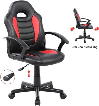 Ергономічне ігрове крісло, обертове ігрове крісло, дихаюче, крісло з гойдалкою, регульована висота, чорно-синє 912-blue