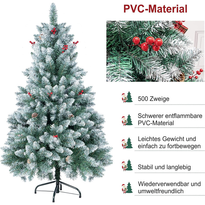 Штучна ялинка з ефектом сніга 160 см Homewit