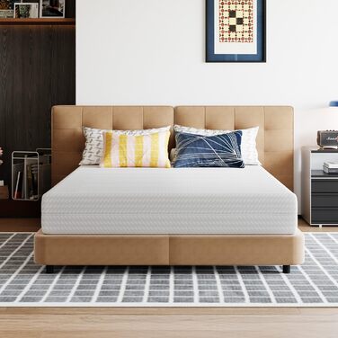 Матрац Novilla 140x200 см з холодної піни, рівень жорсткості H3/H4, 7-зонний комфортний матрац з піни, дихаючий комфортний згортаючий матрац зі знімним тканинним чохлом, сертифікований Oeko-TEX, висота 18 см, 18 см, 140 x 200 см