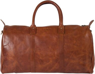 Преміальна вінтажна дорожня сумка вихідного дня, спортивна сумка та ручна поклажа зі шкіри - коньячно-коричневий Cognac-brown No 1
