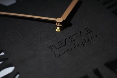 Настінний годинник FLEXISTYLE Piccolo Square в стилі лофт, безшумний, 30 см (чорний)