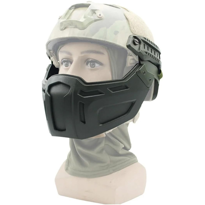 Швидкий тактичний шолом із напівмаскою легкий знімний захист обличчя для ігор CS, страйкболу, пейнтболу, полювання та активного відпочинку FG