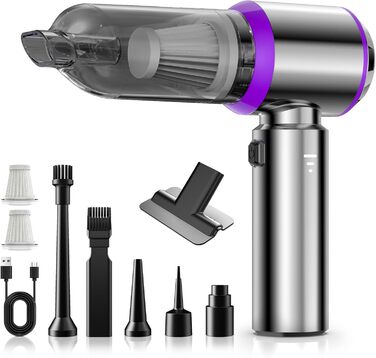 Ручний пилосос Tidy Cats, акумуляторний акумуляторний ручний пилосос на 18000 Па, 3-швидкісний автомобільний пилосос з миючим філь