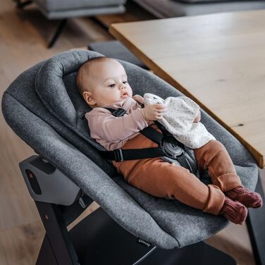 Дитячий стільчик для годування Alpha XXL Набір від народження - Преміальне кріплення для новонароджених з 5-точковими ременями без