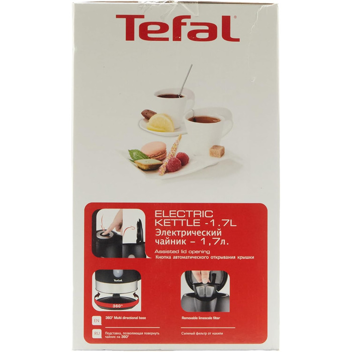 Електричний чайник Tefal 3045386354184 KO330830, нержавіюча сталь, 1,7 літра, чорний/сріблястий