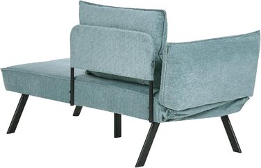 Шезлонг Beliani Тканина світло-блакитний Ліворуч Функція сну водовідштовхувальний Рокамадур